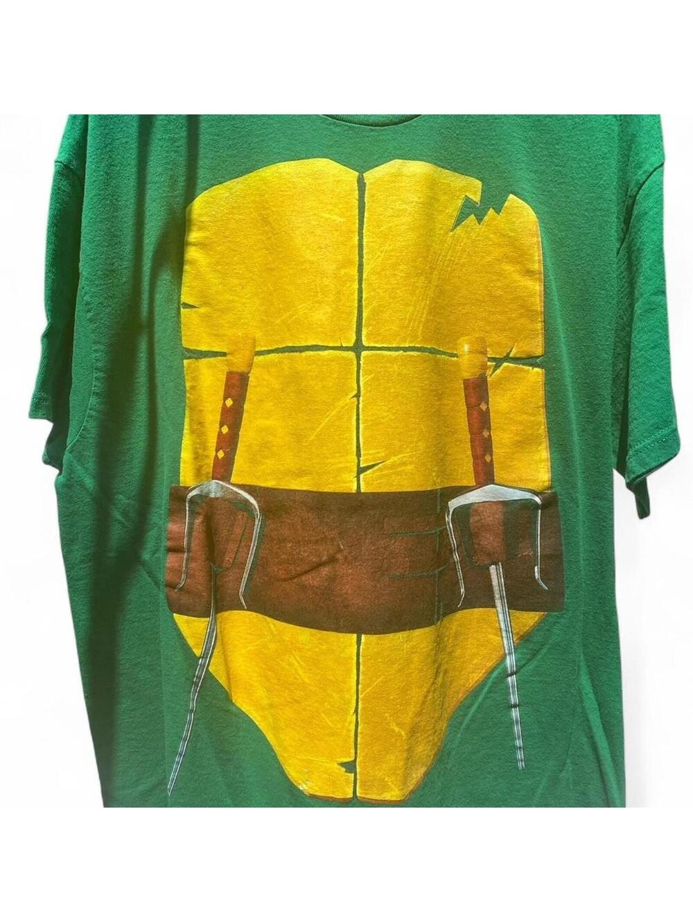 2013 Green Teenage Mutant Ninja Turtle Shell T-Shirt Size L